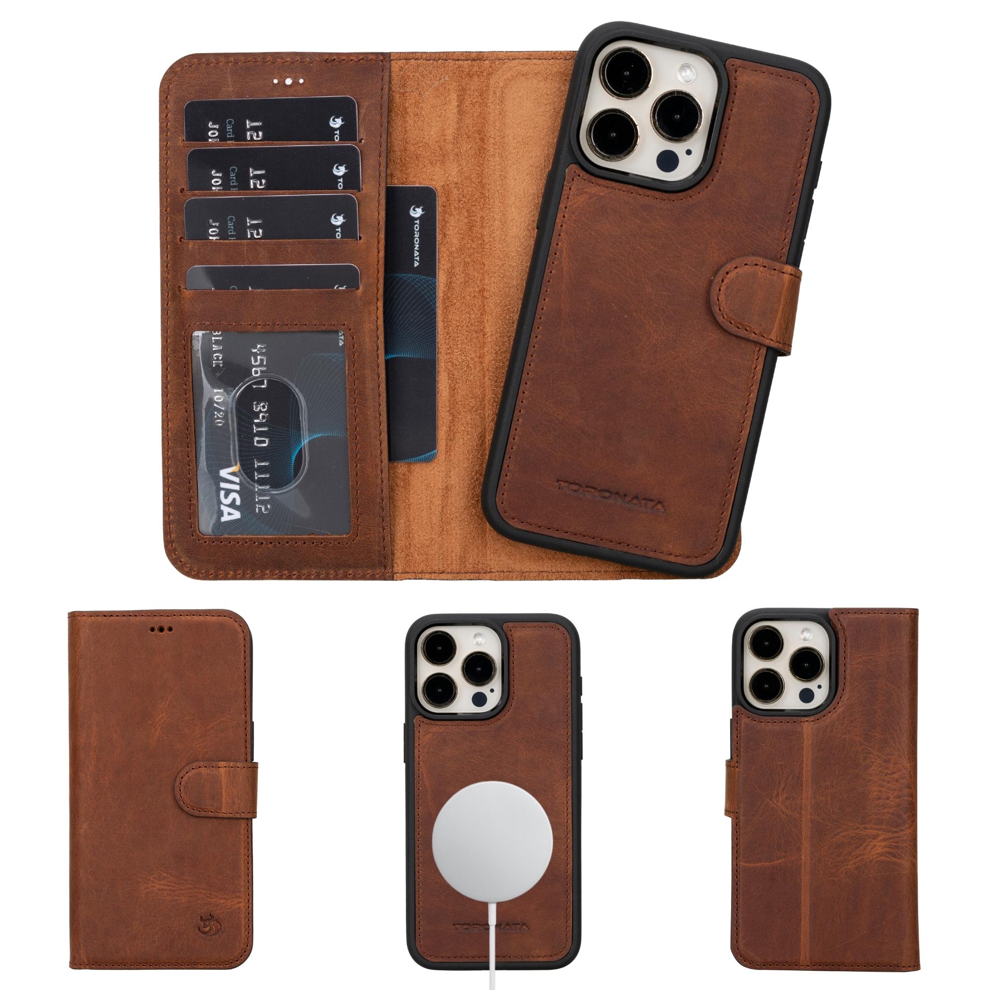 casper iphone 14 series detachable leather wallet case - toronata - 
