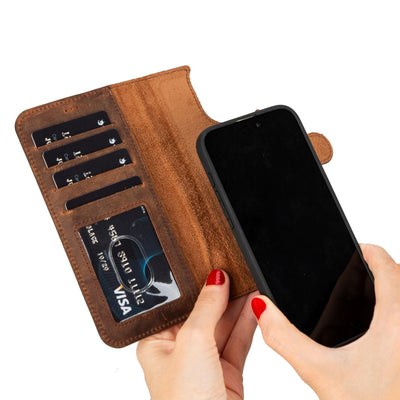 casper iphone 14 series detachable leather wallet case - toronata - 