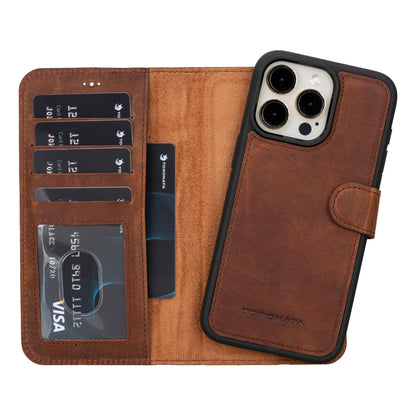 casper iphone 14 series detachable leather wallet case - toronata - 
