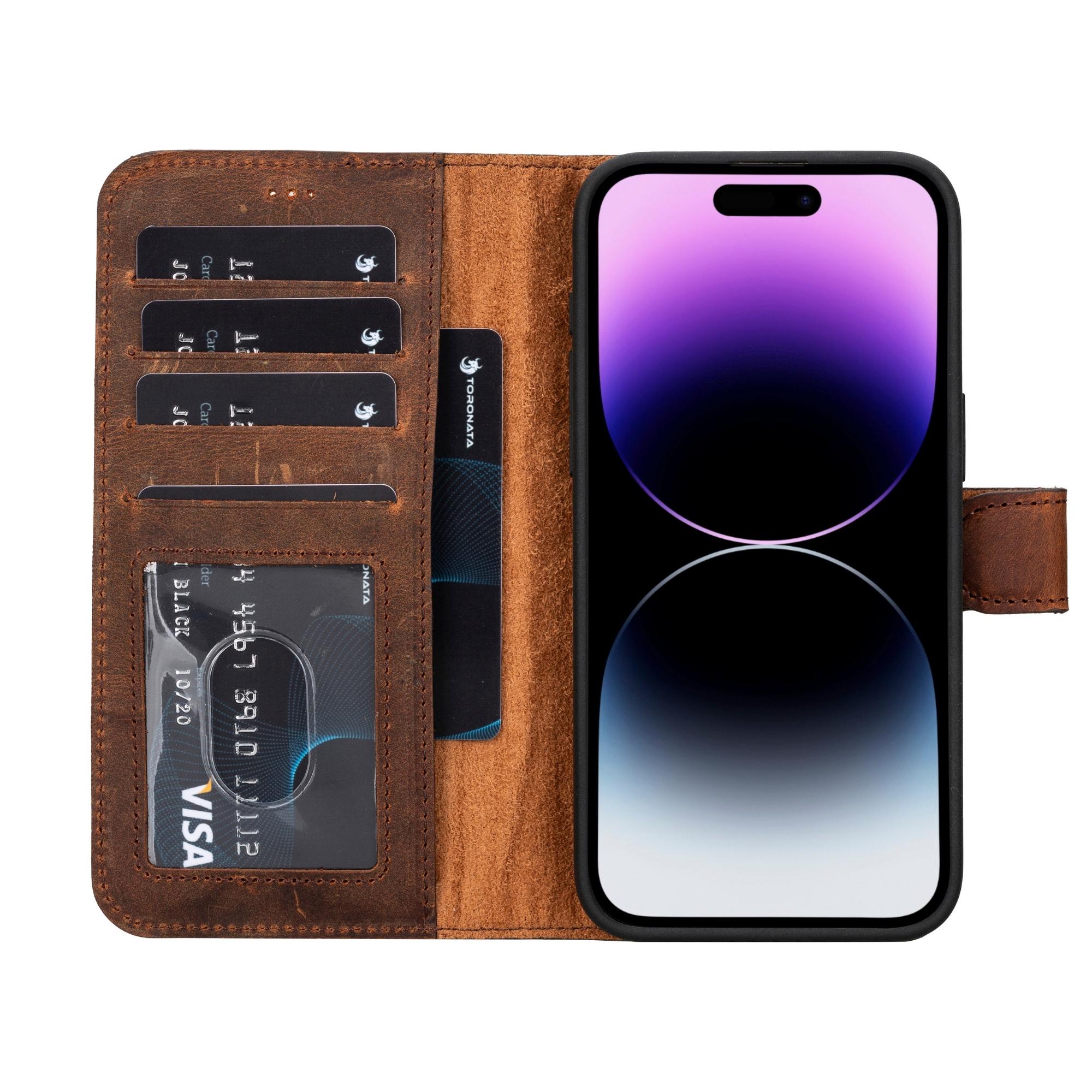 casper iphone 14 series detachable leather wallet case - toronata - 