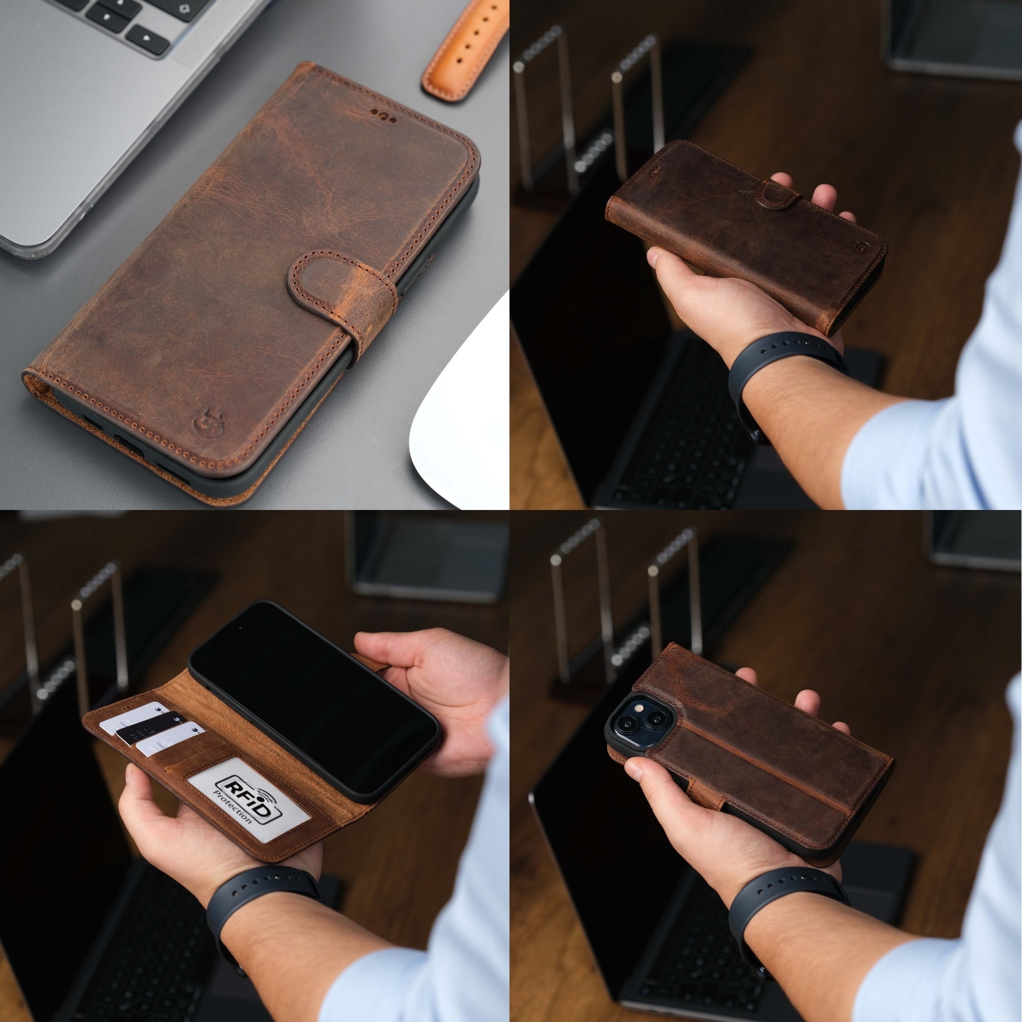 Casper Leather iPhone 14 Plus Wallet Case | MagSafe - TORONATA - 