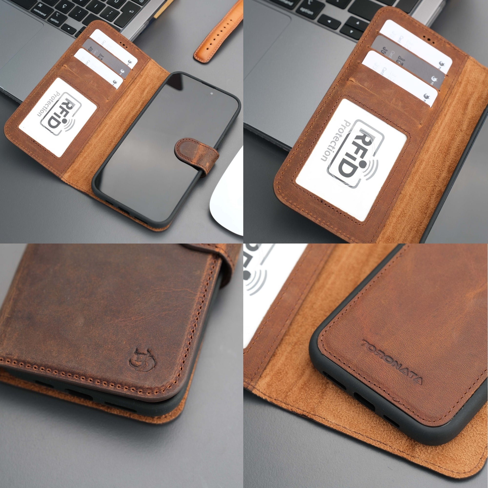 Casper Leather iPhone 14 Plus Wallet Case | MagSafe - TORONATA - 