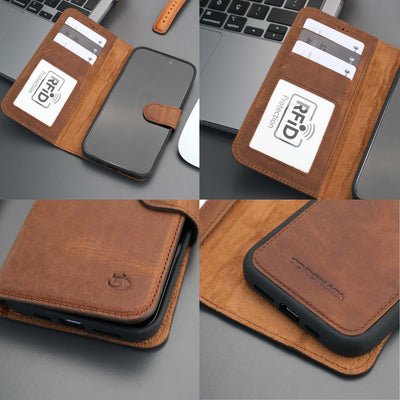 Casper iPhone 16 Pro Wallet Case Leather MagSafe - TORONATA - 