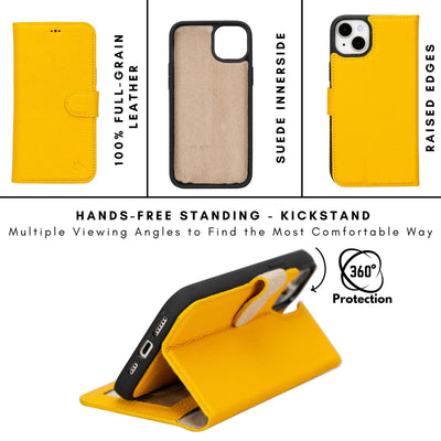 casper iphone 14 series detachable leather wallet case - toronata - 