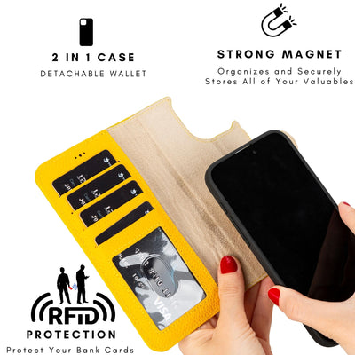 casper iphone 14 series detachable leather wallet case - toronata - 