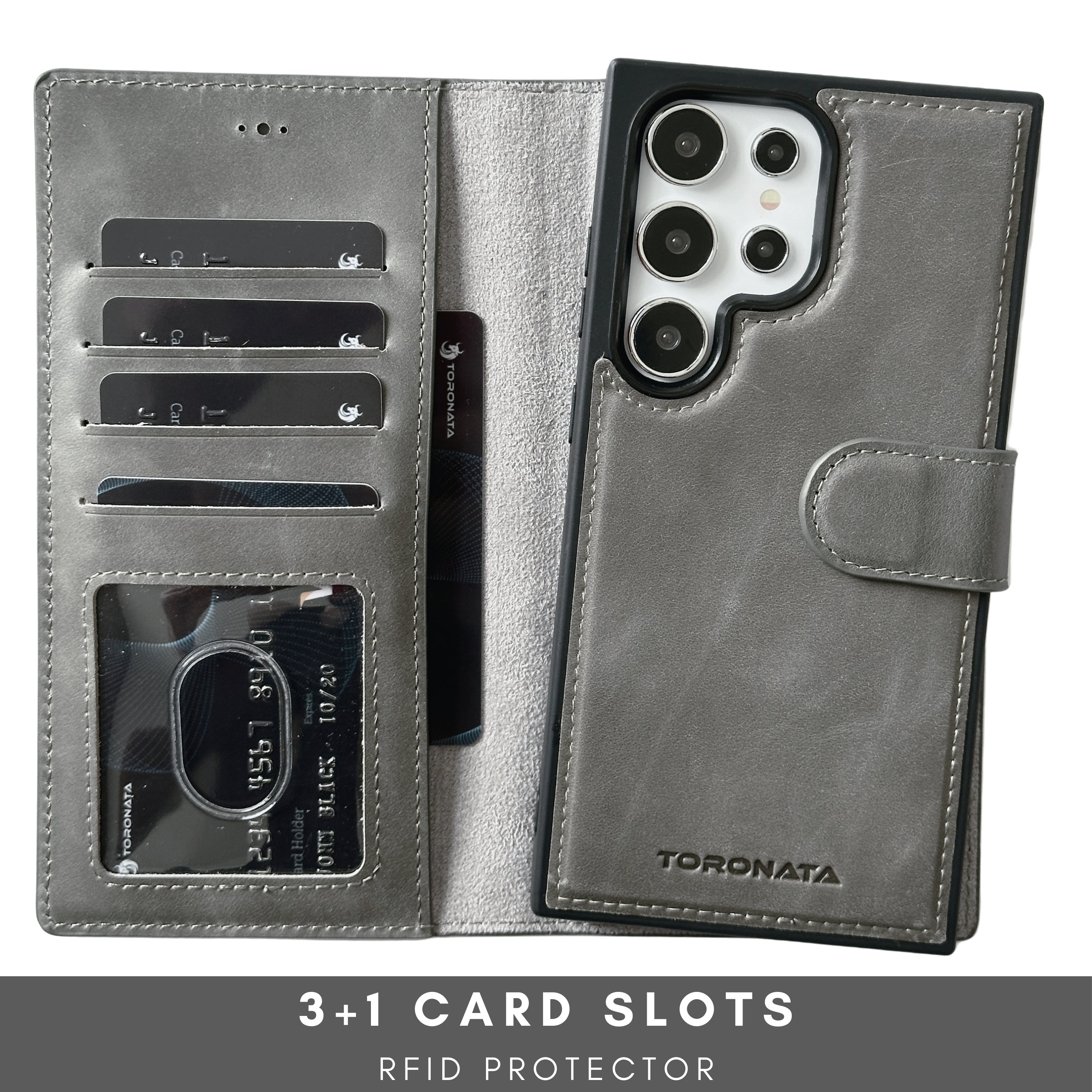 Nevada Samsung Galaxy S24 Ultra Wallet Case-Grey---TORONATA