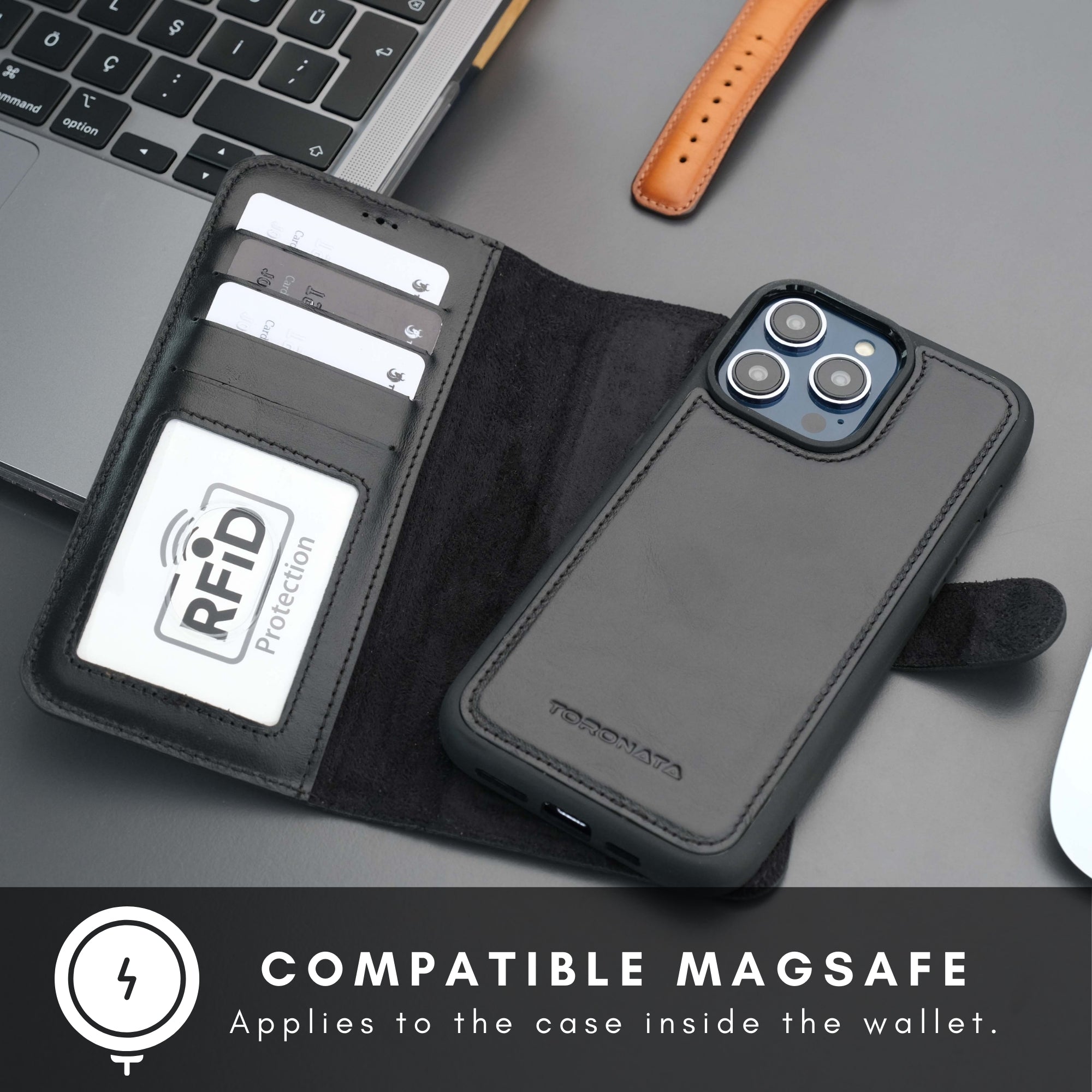 Casper iPhone 16 Pro Max Wallet Case Leather MagSafe - TORONATA - 