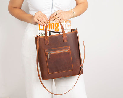 Mesa Leather Tote Bag for Women – Genuine Leather | TORONATA 
