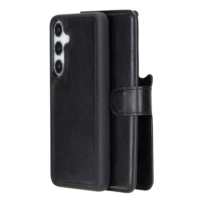 Magic Samsung Galaxy S24 Plus Leather Detachable Wallet Case - TORONATA - color_ Black