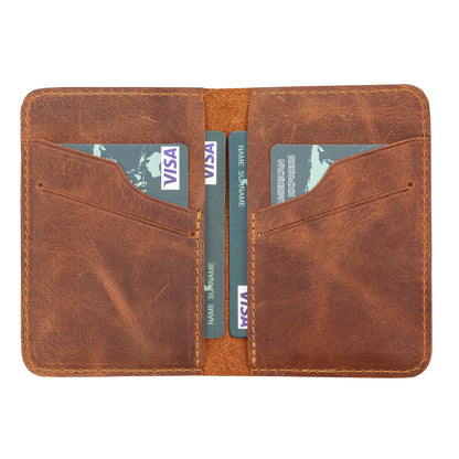 Enrico Leather Card Holder - TORONATA - color_ Moccasin