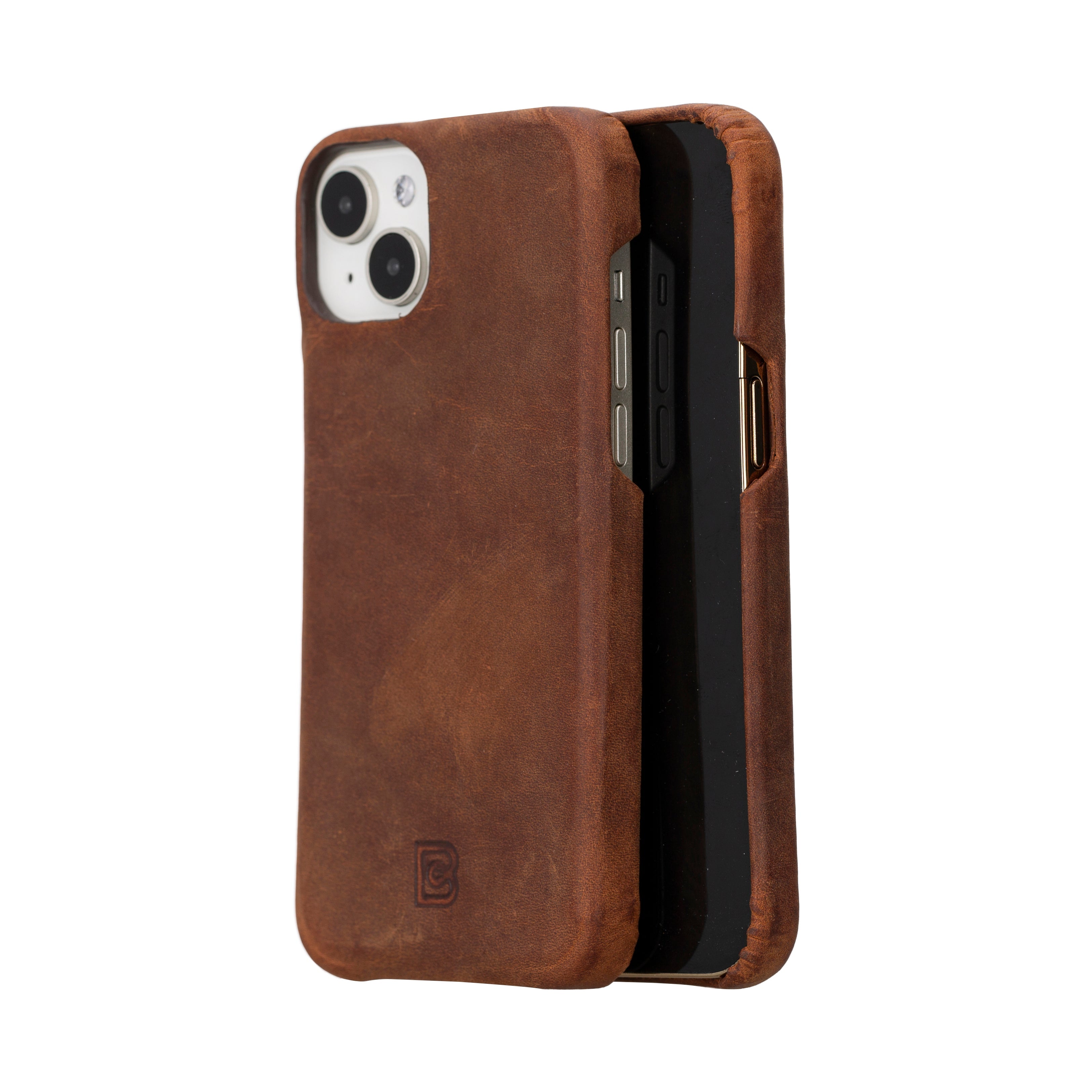 F360 iPhone 16 Leather Case - TORONATA - color_ Saddle Brown