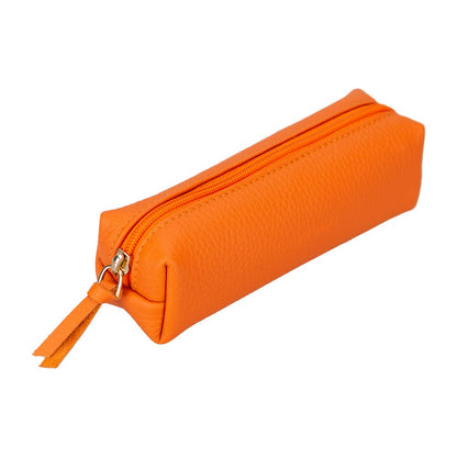 Multibox Leather Pencil Case - TORONATA - color_ Sandy Orange