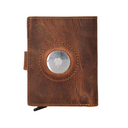 Palertag Zip Mechanical Leather Card Holder with AirTag Slot - TORONATA - color_