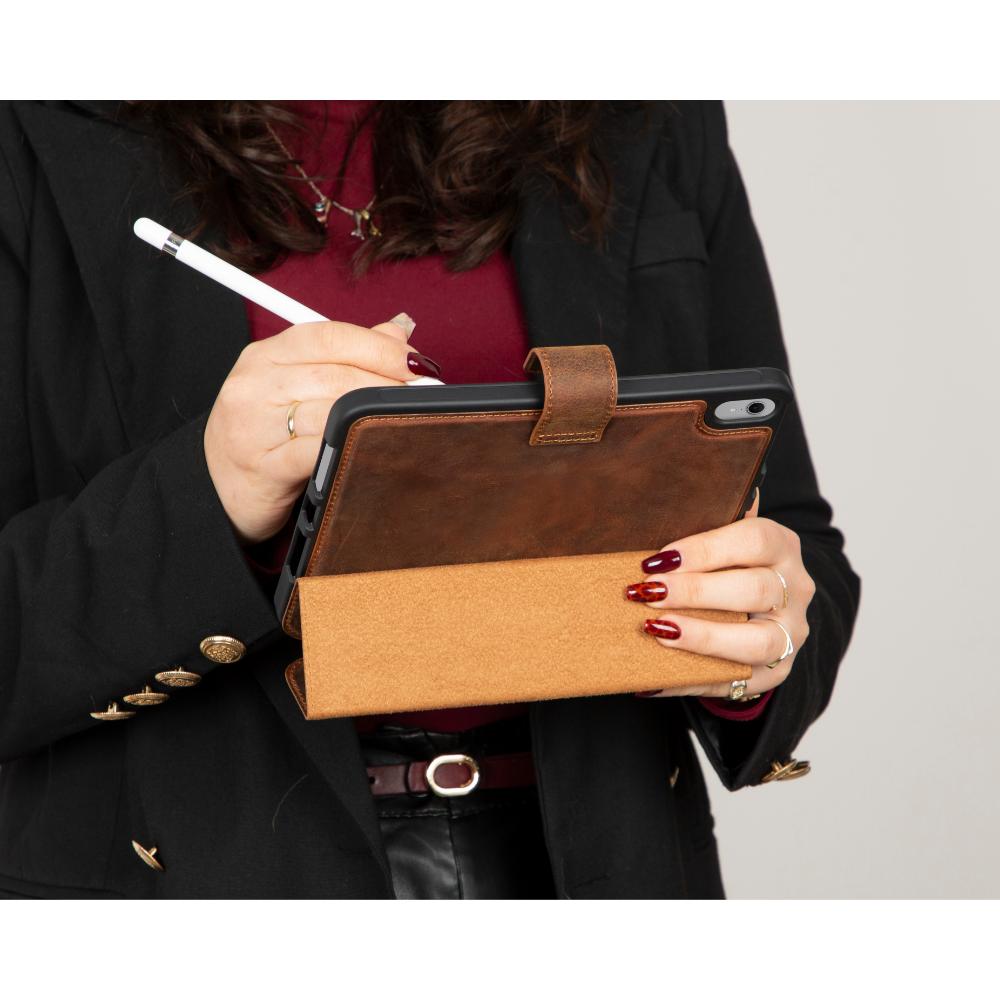 Trigon Leather iPad Mini (2024) Case - TORONATA - color_ Brown
