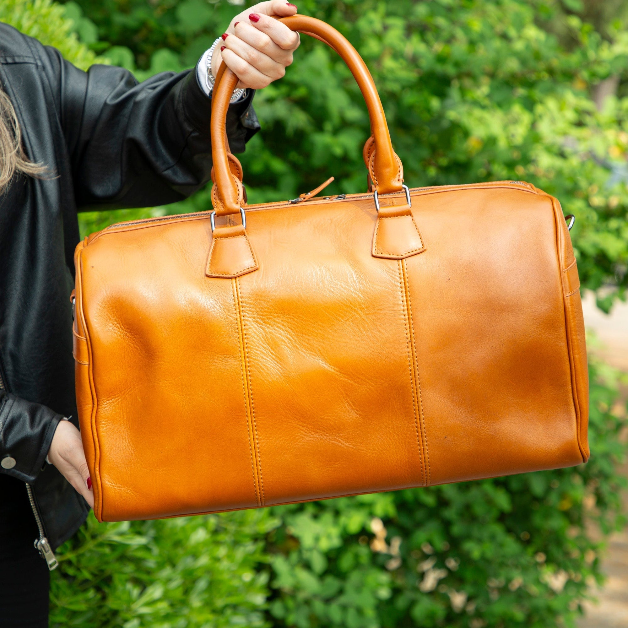 Atmore Leather Duffle Bag - TORONATA - color_tan