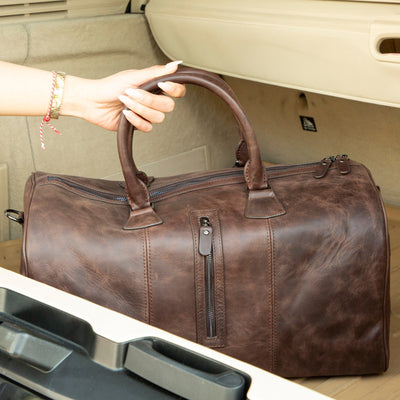 Atmore Leather Duffle Bag - TORONATA - color_brown