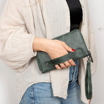 Anchorage Leather Wallet – Phone Holder & 12 Card Slots 