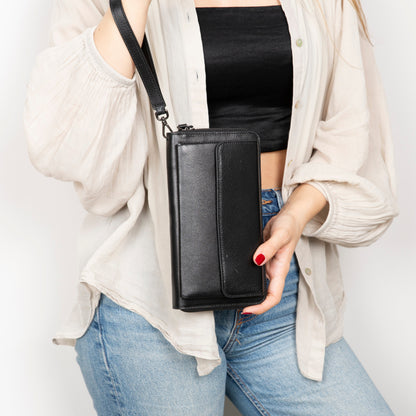 Anchorage Leather Wallet – Phone Holder & 12 Card Slots 