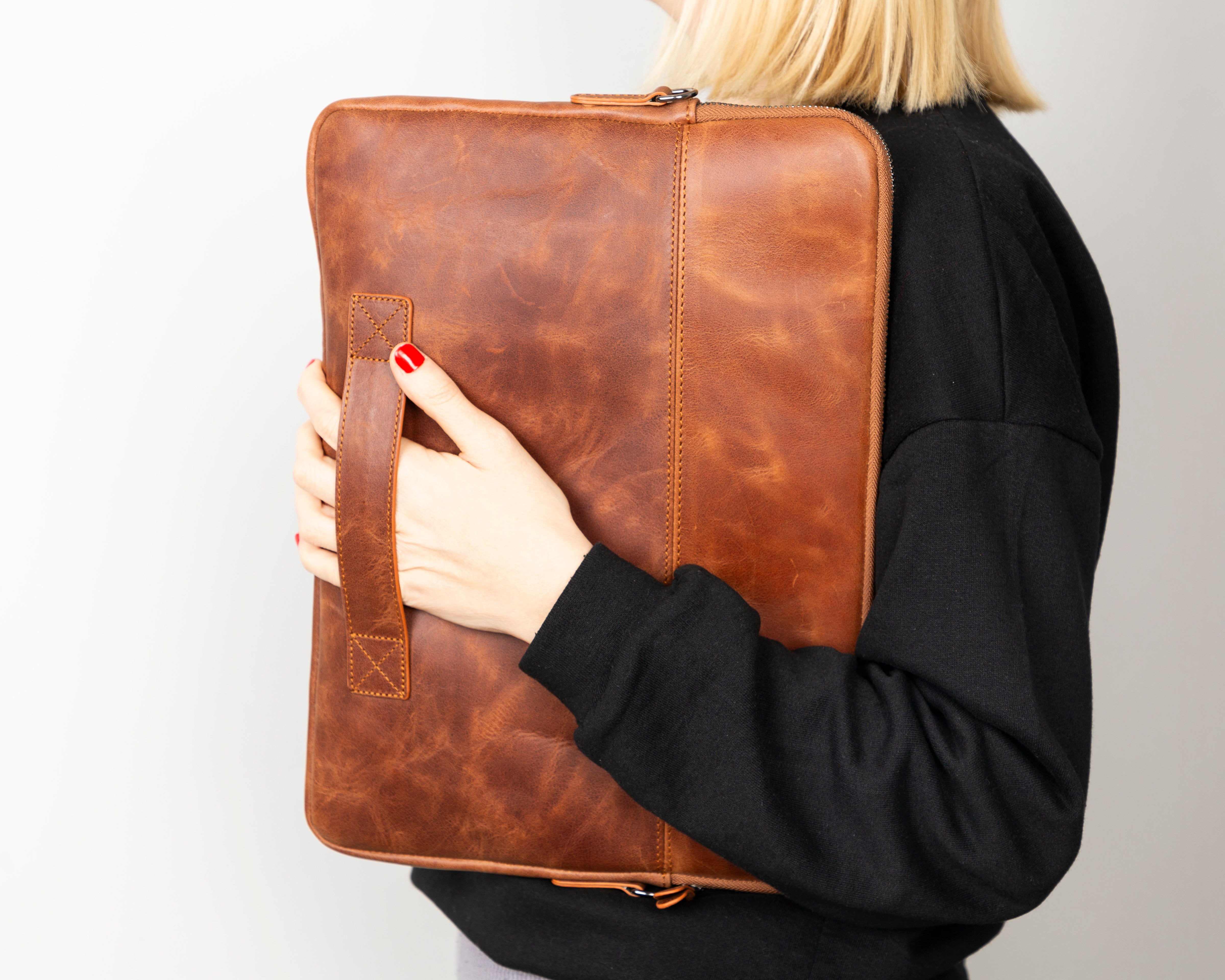 Awe Leather Laptop / Tablet Sleeve - TORONATA - color_