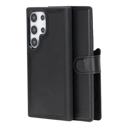 Magic Samsung Galaxy S24 Ultra Leather Detachable Wallet Case - TORONATA - color_ Black