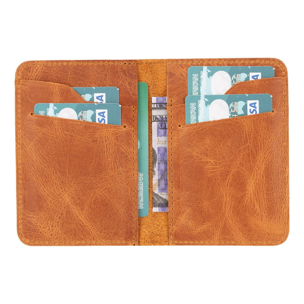 Enrico Leather Card Holder - TORONATA - color_ Golden Tan