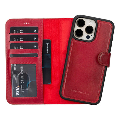 casper iphone 14 series detachable leather wallet case - toronata - 