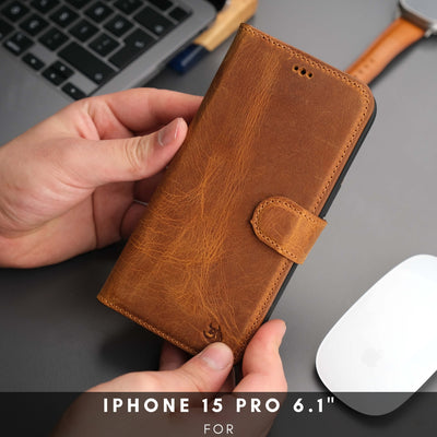 Casper Leather iPhone 15 Pro Wallet Case | MagSafe - TORONATA - 