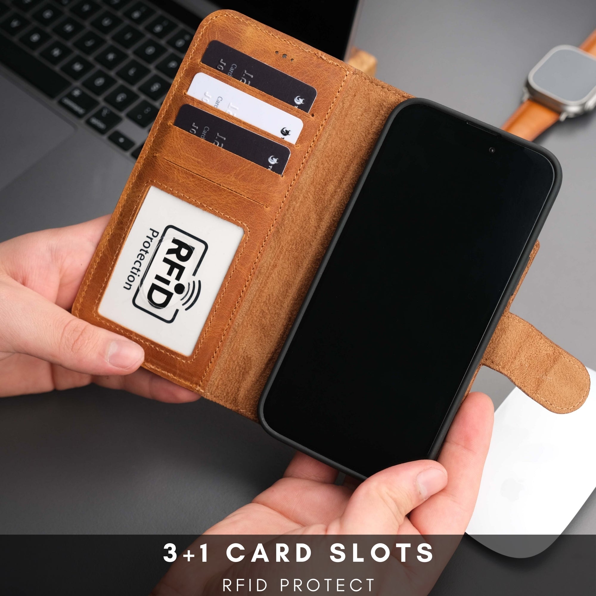 Casper Leather iPhone 14 Plus Wallet Case | MagSafe - TORONATA - 