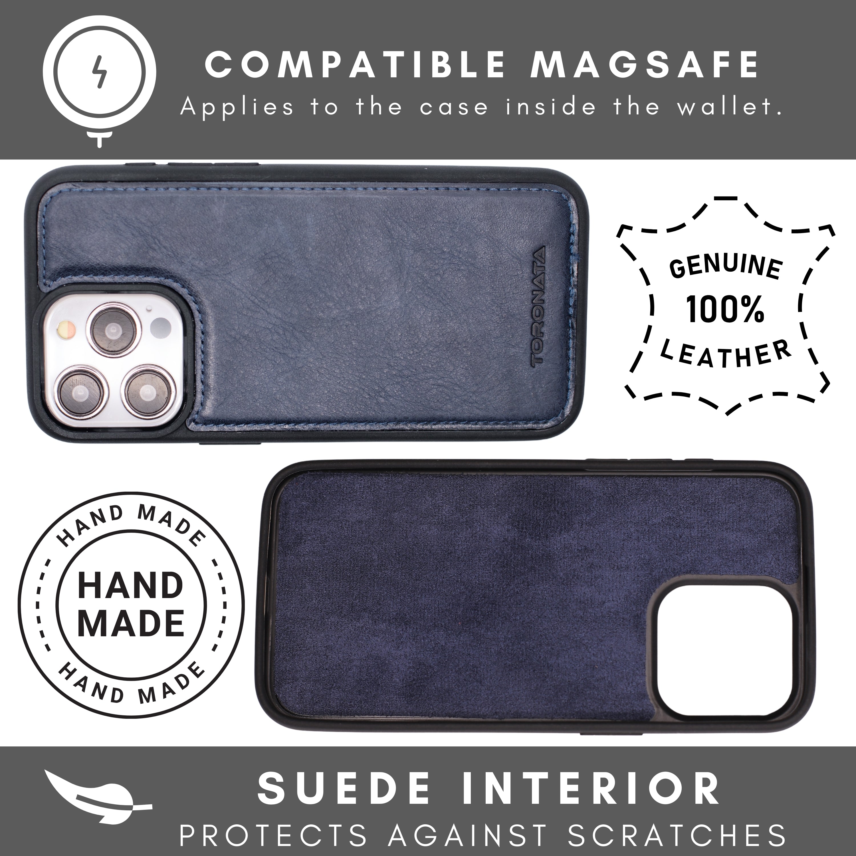 Vegas iPhone 15 Pro Max Wallet Case | MagSafe - TORONATA - 