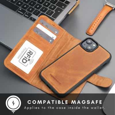 Casper Leather iPhone 14 Plus Wallet Case | MagSafe - TORONATA - 