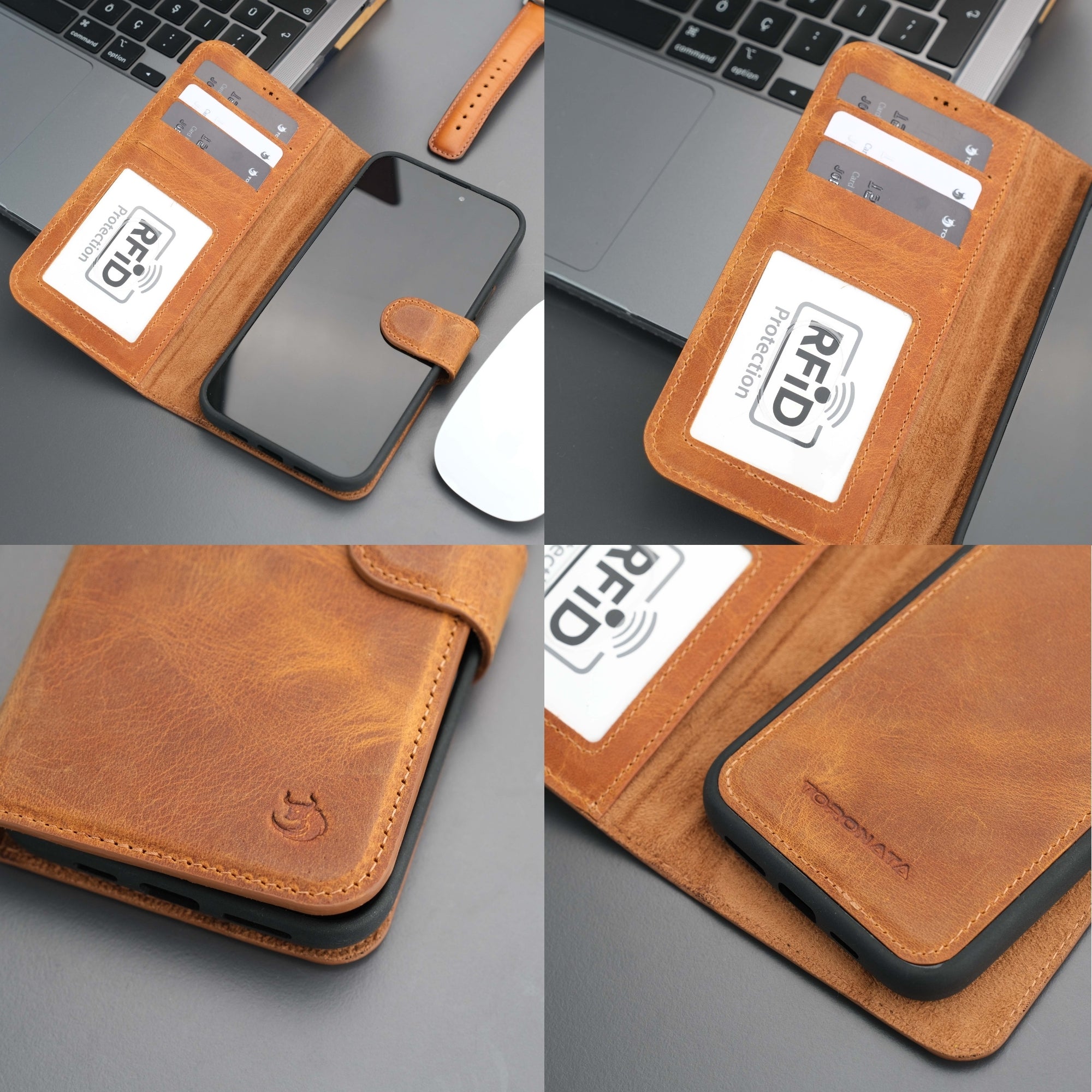 Casper Leather iPhone 14 Plus Wallet Case | MagSafe - TORONATA - 