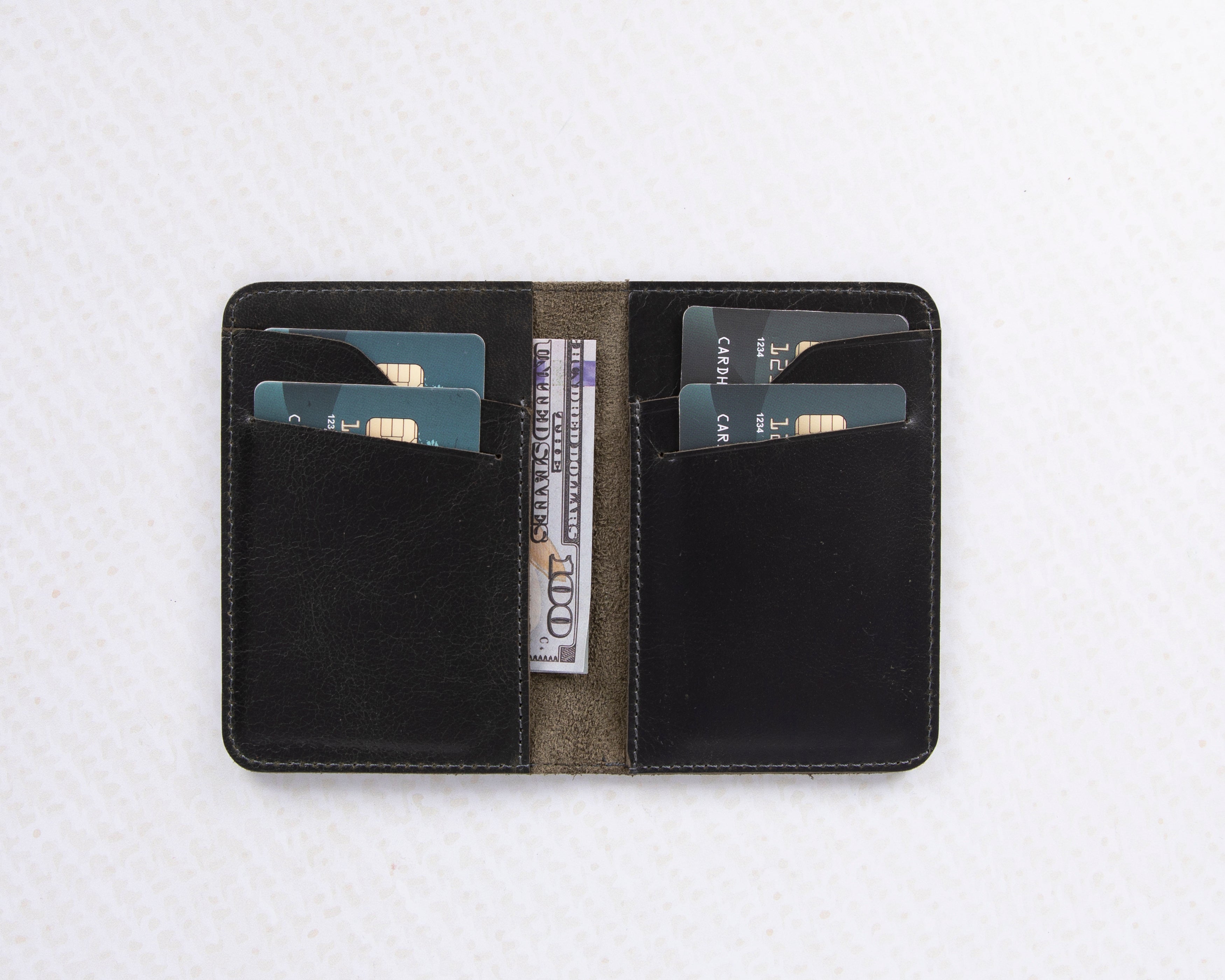Enrico Leather Card Holder - TORONATA - color_ Coal