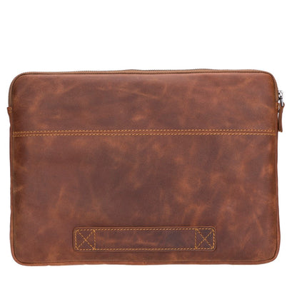 Awe Leather Laptop / Tablet Sleeve - TORONATA - color_ Dark Brown