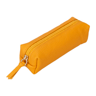 Multibox Leather Pencil Case - TORONATA - color_ Orange