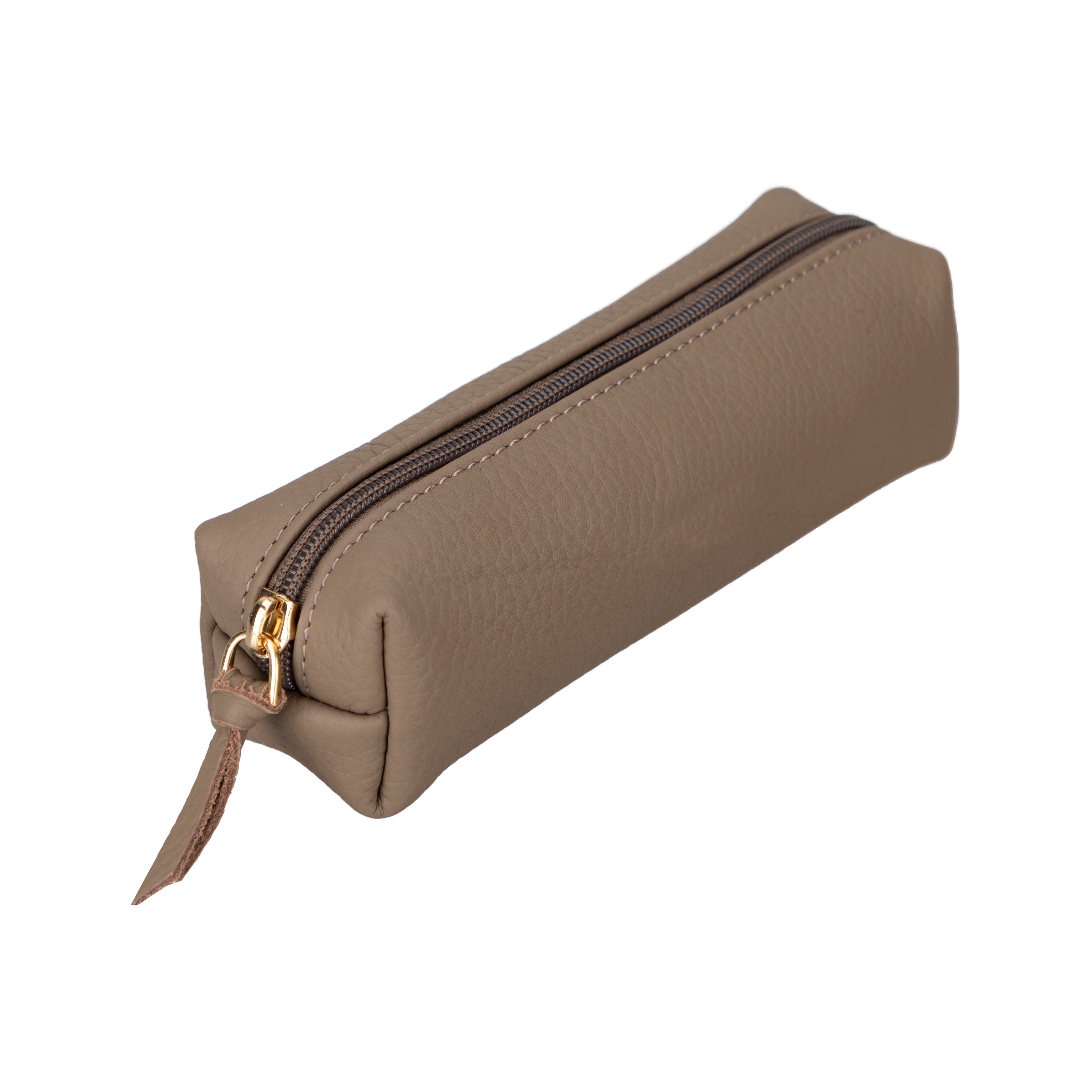 Multibox Leather Pencil Case - TORONATA - color_ Pebble Moccasin
