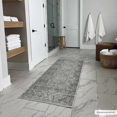 Barny Sage Flat Pile Washable Rug