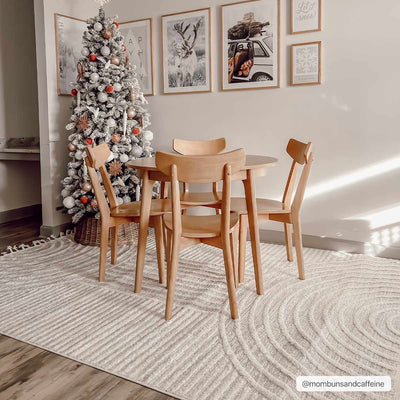 Dauin 3D Rainbow Area Rug with Tassels