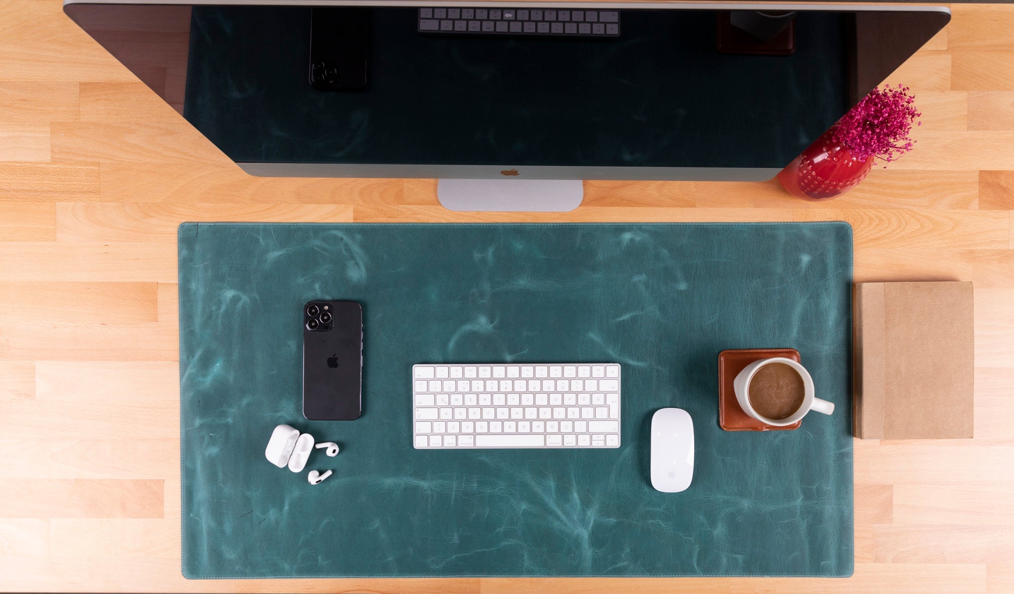 Natural Leather Desk Mat - TORONATA - color_