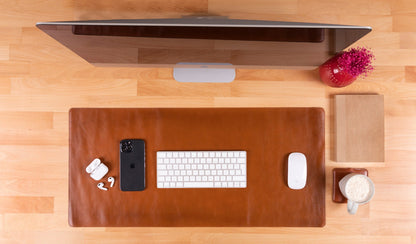 Natural Leather Desk Mat - TORONATA - color_