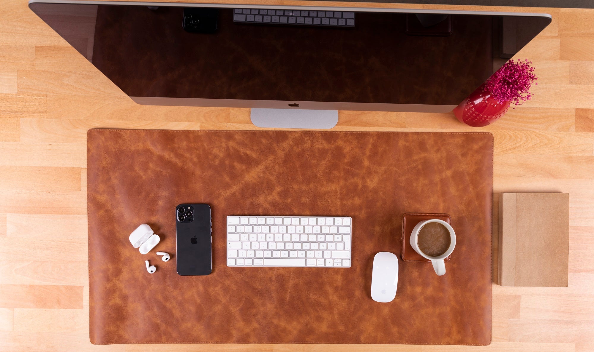 Natural Leather Desk Mat - TORONATA - color_