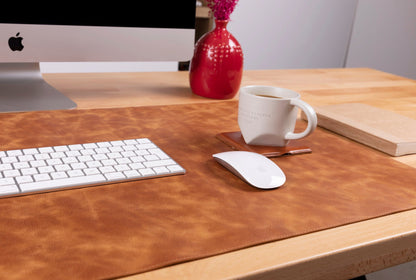 Natural Leather Desk Mat - TORONATA - color_