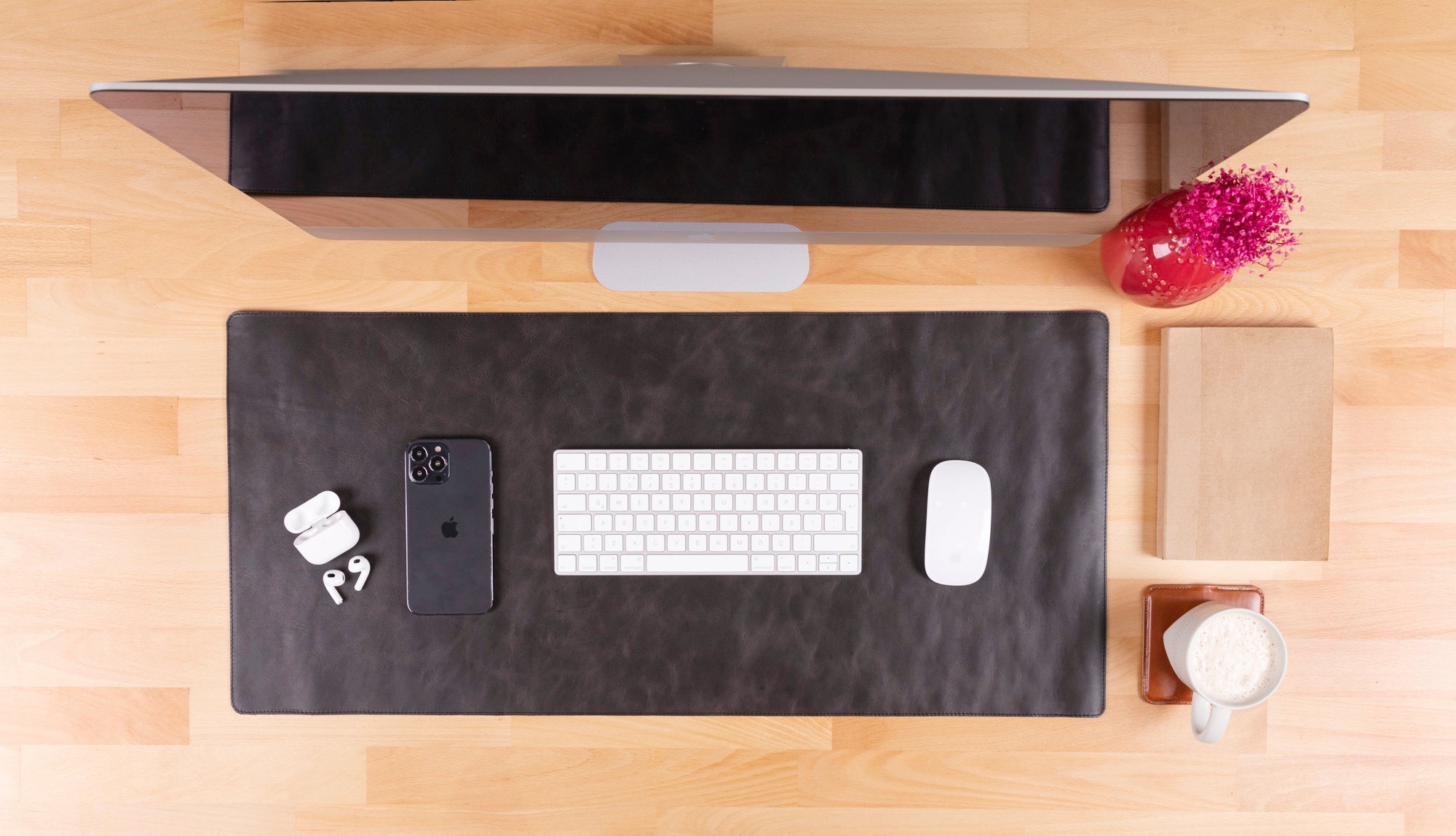 Natural Leather Desk Mat - TORONATA - color_