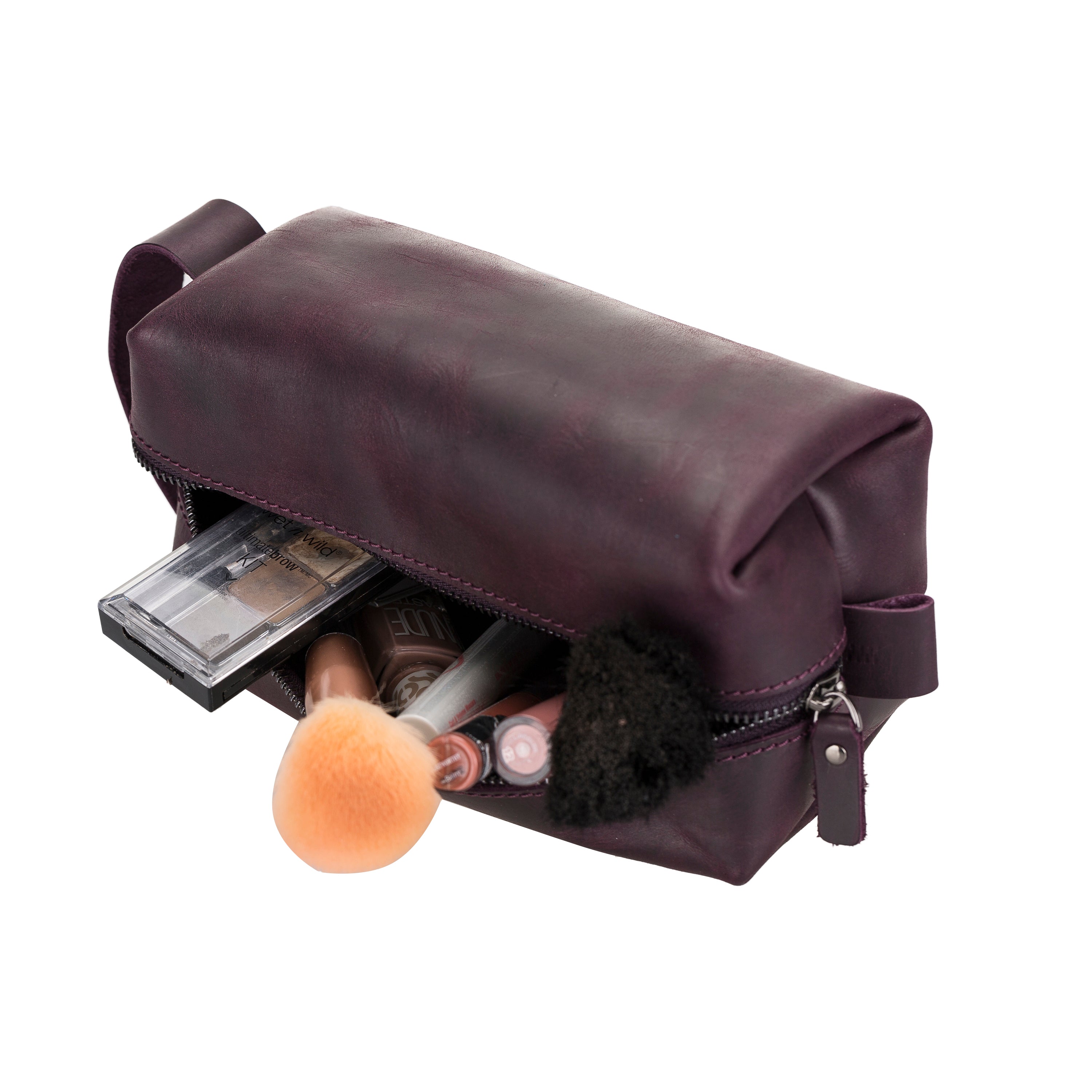 Eve Leather Dopp Kit, X Large - TORONATA - color_ Rebecca Purple
