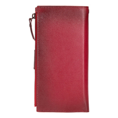 Kaycee Leather Women's Cell Phone Wallet with Strap red-