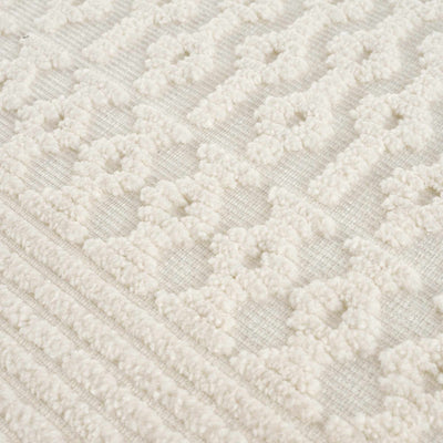 Drago White Washable Area Rug