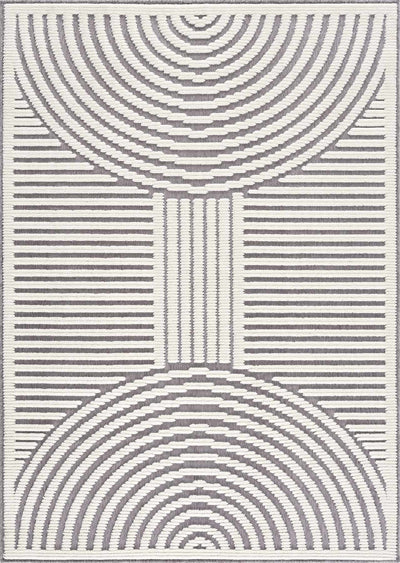 Deron Gray Rainbow Washable Rug