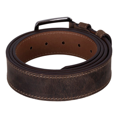 Globe Genuine Leather Belt – Handmade Premium Men’s Belt with Heavy-Duty Metal Buckle