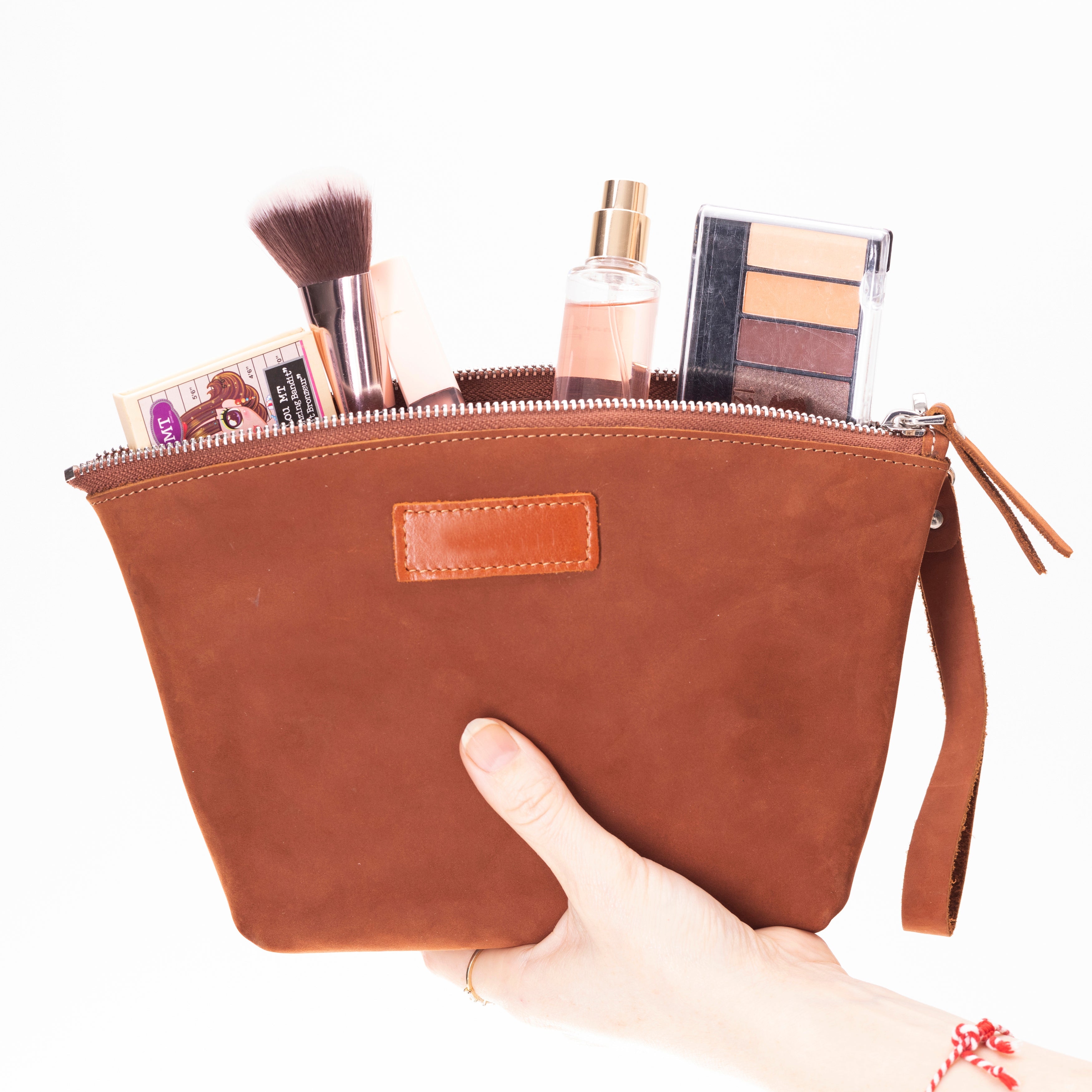 Avondale Premium Leather Dopp Kit - Travel Makeup Bag for Men & Women - TORONATA - #color_tan