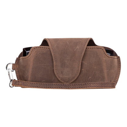 Riviera Leather Glasses Case - TORONATA - color_ Coffee