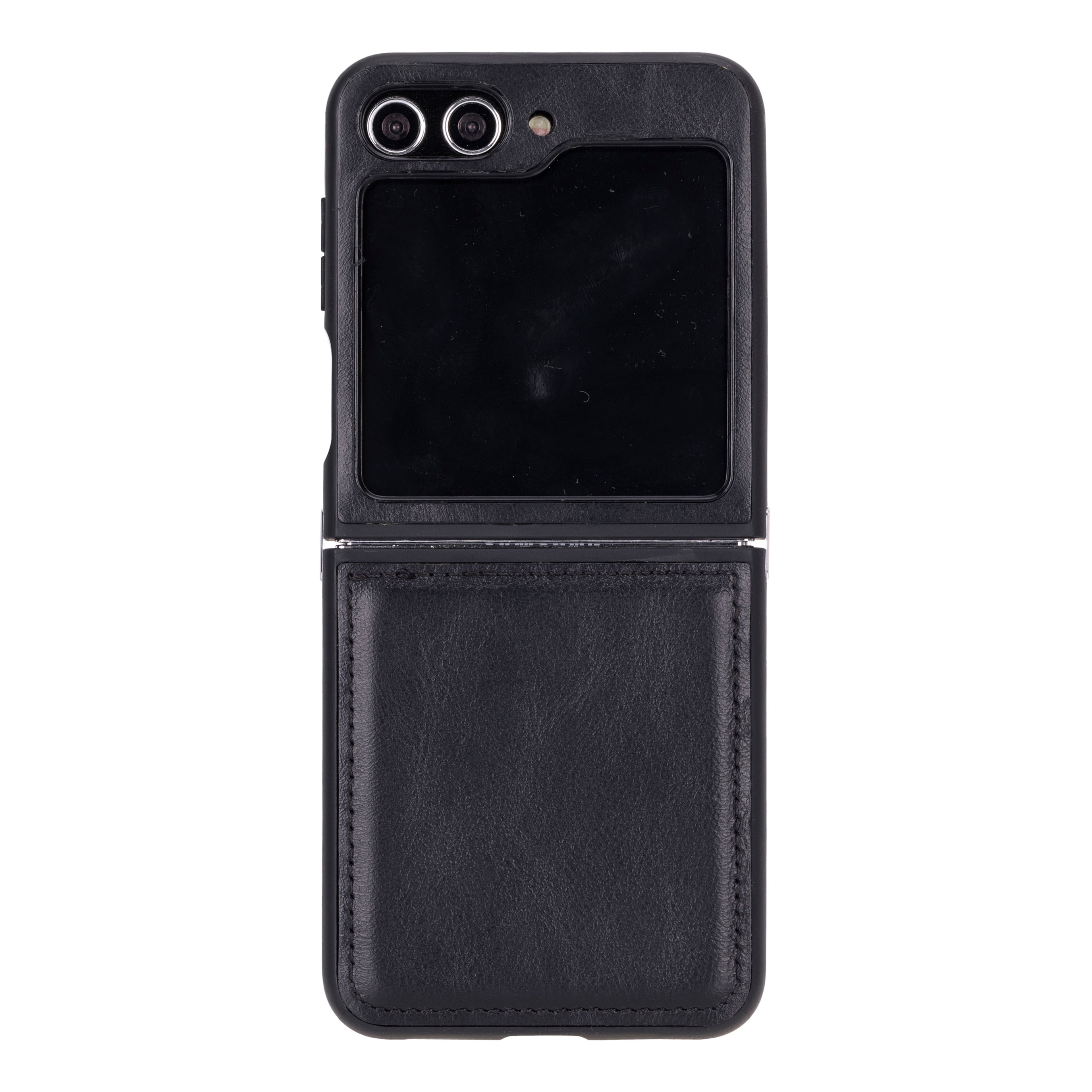 Flex Cover Samsung Z Flip 5 Leather Case - TORONATA - color_ Black